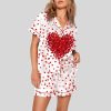 Valentines Romantic Red Hearts Pajama Set