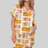 Veuve Champagne Tickets Satin Pajama Set