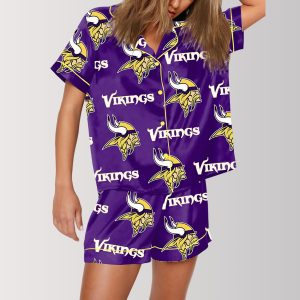 Vikings Football Satin Pajama Set