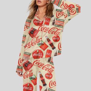 Vintage Coca Cola Ice Cold Art Print Pajama Set