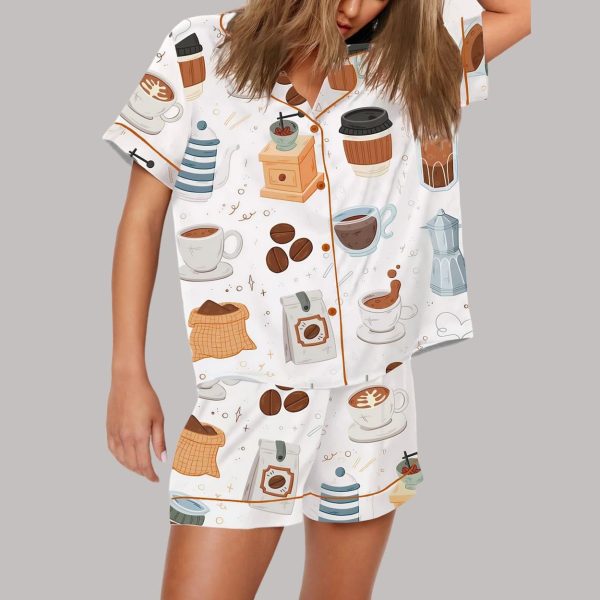 Vintage Coffee Time Art Print Pajama Set