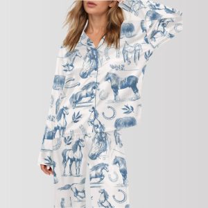 Vintage Horse Print Pajama Set