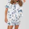 Vintage Horse Print Pajama Set