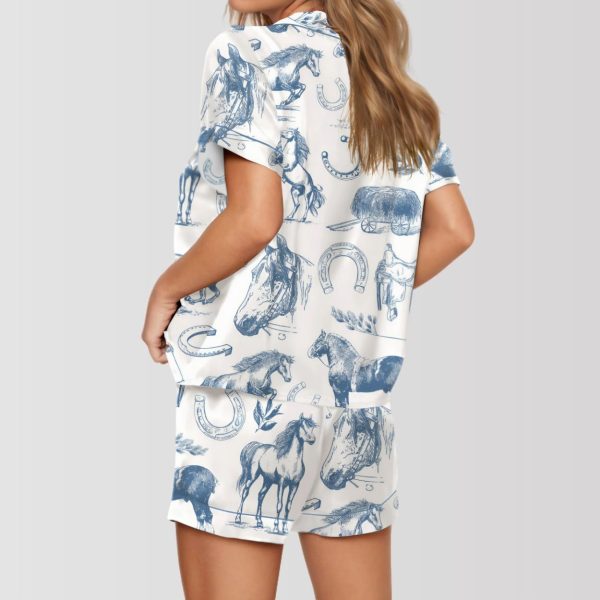 Vintage Horse Print Pajama Set