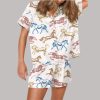 Vintage Horse Satin Pajama Set