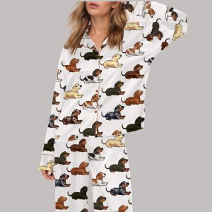 Weenie Dog Satin Pajama Set