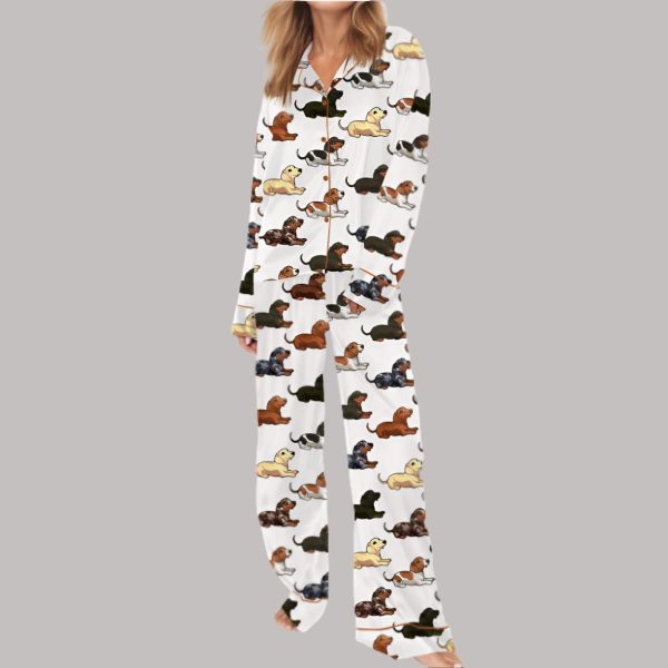 Weenie Dog Satin Pajama Set