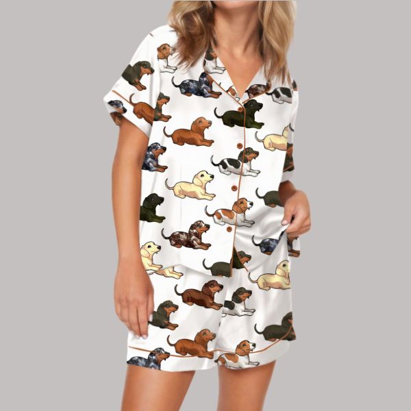 Weenie Dog Satin Pajama Set