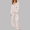 Whimsical Tea Party Pink Bow Pajamas Set