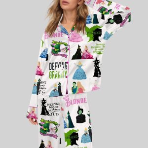 Wicked Elphaba And Glinda Satin Pajama Set