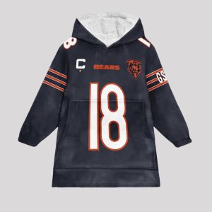 Williams Captain 18 Chicago Football Unisex Blanket Hoodie