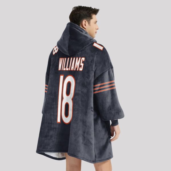 Williams Captain 18 Chicago Football Unisex Blanket Hoodie3