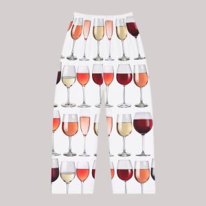 Wine Bottle Print Bachelorette Party Pajama Pants