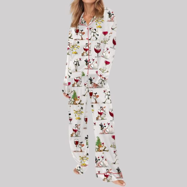 Winey Snowman Pajama Set1