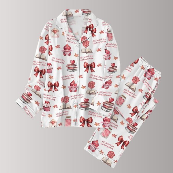 All Booked For Valentine Pajamas Set