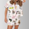 Art Kitten Cute Pet Satin Pajama Set