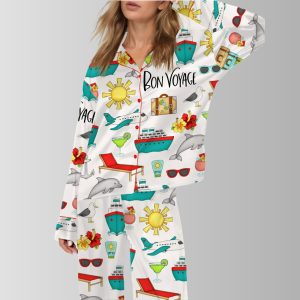 Bon Voyage Cruise Satin Pajama Set