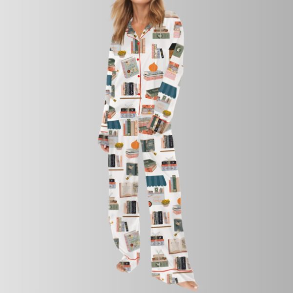 Book Lovers Satin Pajama Set 1