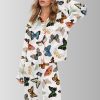 Butterflies And Moths Satin Pajama Set