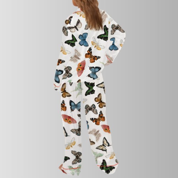 Butterflies And Moths Satin Pajama Set