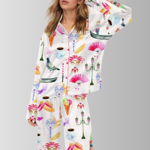 Carnival Of Venice Satin Pajama Set