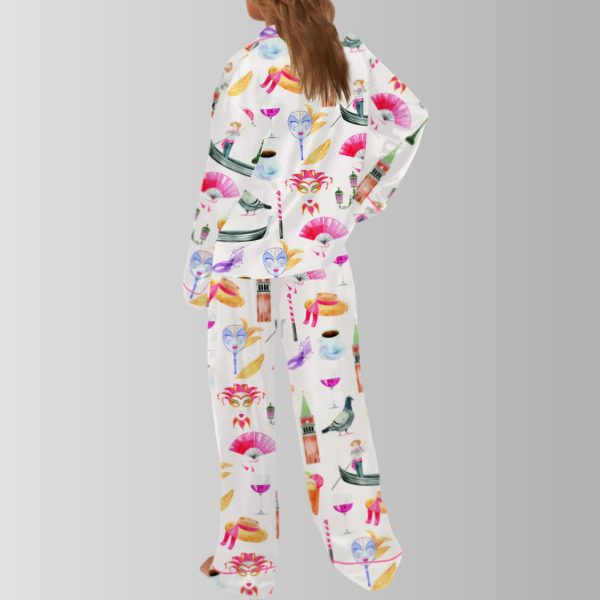 Carnival Of Venice Satin Pajama Set