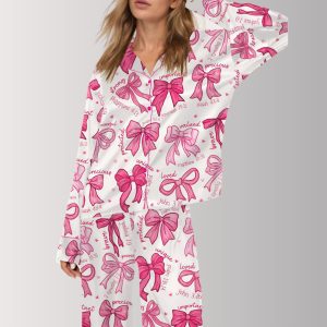 Christian Coquette Bows Satin Pajama Set