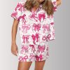 Christian Coquette Bows Satin Pajama Set