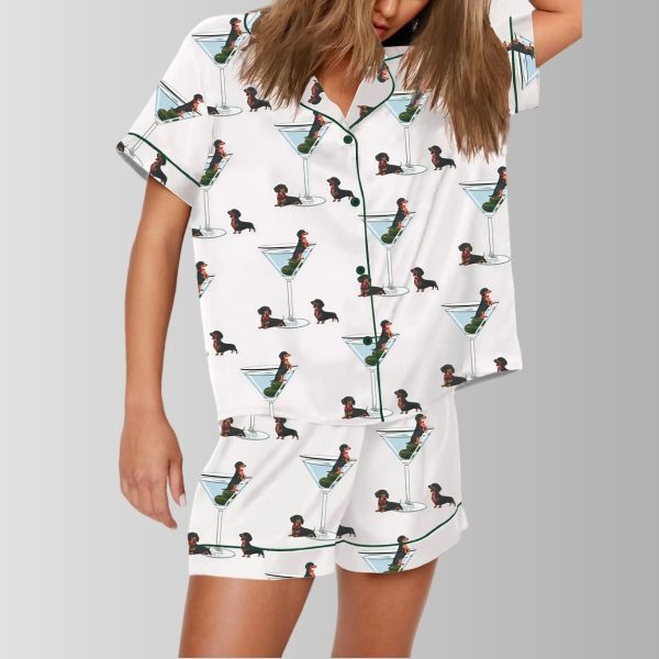 Cocktail Weenies Funny Dachshund Pajama Set