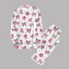 Coquette Bow Book Valentines Pajamas Set