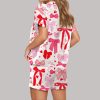 Coquette Bows Heart Satin Pajama Set