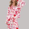 Coquette Bows Heart Satin Pajama Set