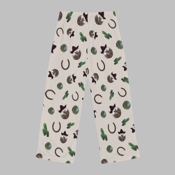 Cowboy Hedgehog Wild West Cactus and Horse Shoe Pajama Pants