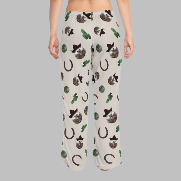 Cowboy Hedgehog Wild West Cactus and Horse Shoe Pajama Pants