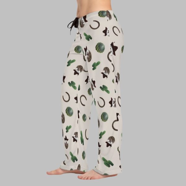 Cowboy Hedgehog Wild West Cactus and Horse Shoe Pajama Pants