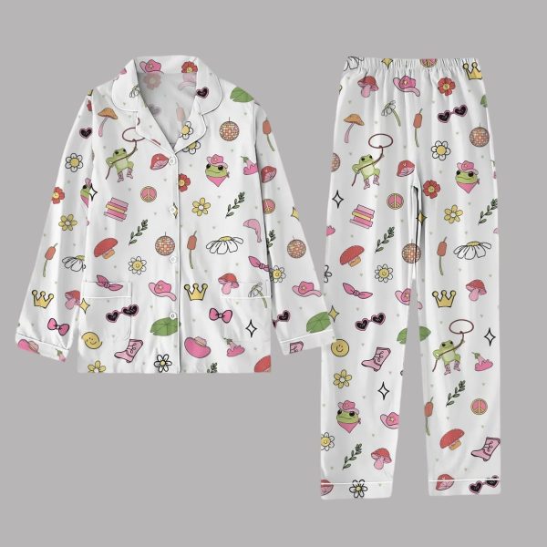 Cute Frog Valentine Pajamas Set