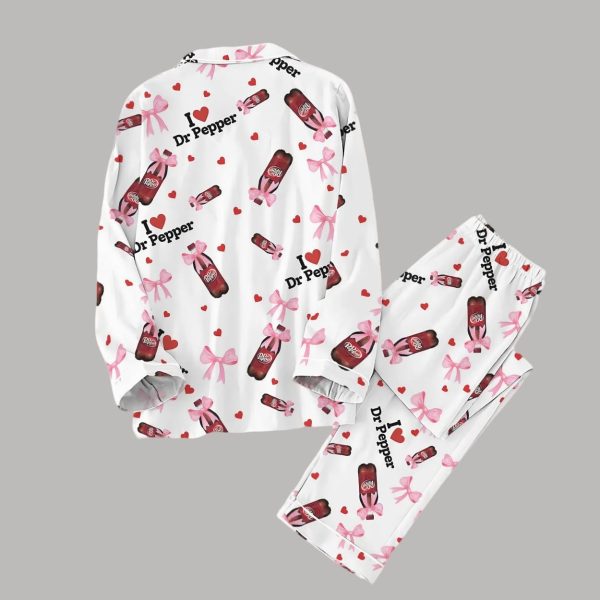 Dr Pepper Pink Bow Valentines Coquette Pajamas