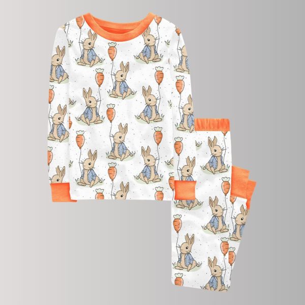 Easter Rabbit And Carrots Pajama Set