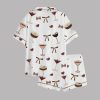 Espresso Martini Coffee Bean Satin Pajama Set