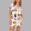 Festival Fast Food Print Pajama Set