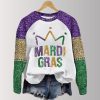 Festive Sparkling Mardi Gras Sweatshirt