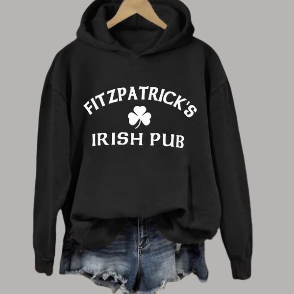 Fitzpatrick's Irish Pub St. Patrick's Day Print Hoodie