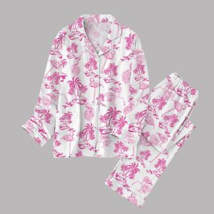 Flamingo Coconut Tree Pajamas Set