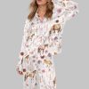 Floral Horse Satin Pajama Set