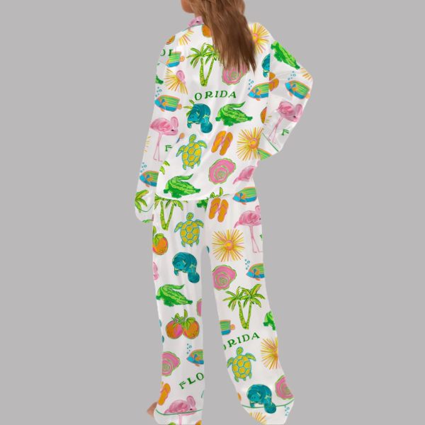 Florida Clipart Satin Pajama Set