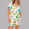 Florida Clipart Satin Pajama Set