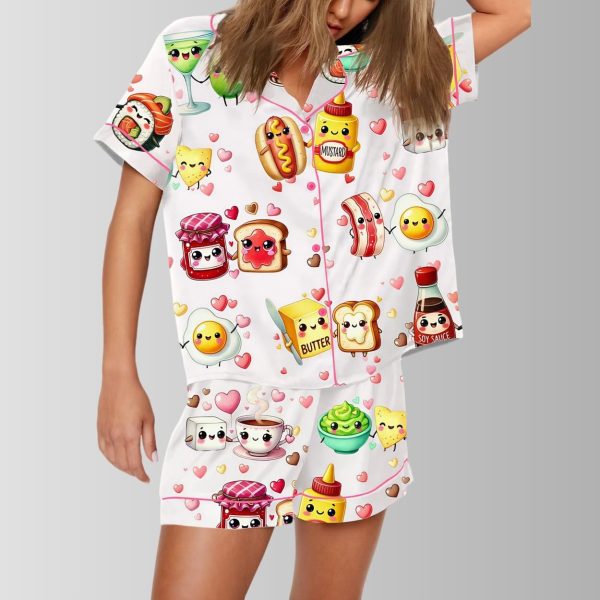 Food Pun Funny Valentine Pajama Set