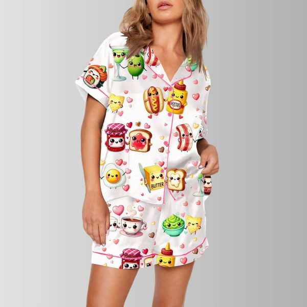 Food Pun Funny Valentine Pajama Set