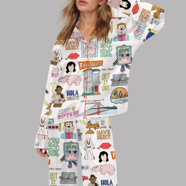 Full House Satin Pajama Set