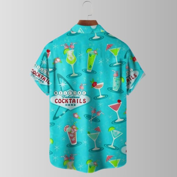 Geometric Cocktail Hawaiian Shirt